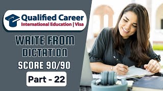 PTE Write From Dictation  Must Practice  PART  22 October 09 2024  Qualified Career [upl. by Marcell]