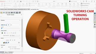 SolidWorks CAM 2024Basic lathe Parts Turning operation [upl. by Austina782]