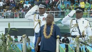 Vice Regal Salute of Solomon Islands  David Tiva Kapus Installation of GovernorGeneral [upl. by Blinny]