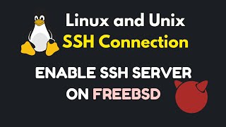 Enabling ssh Server on FreeBSD and GhostBSD [upl. by Yrffej]