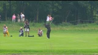 Unbelievable golf shot  Albatross on the 18th hole [upl. by Mehetabel]