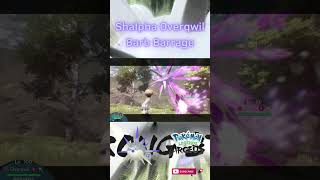 Shiny Alpha Hisuian Overqwil Signature Move Barb Barrage in Pokemon Legends Arceus [upl. by Cord]