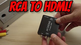 BUDGET AV to HDMI Converter  RCA to HDMI Adapter [upl. by Holmann341]