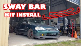 EK Civic Sway Bar Kit Install [upl. by Eellek794]