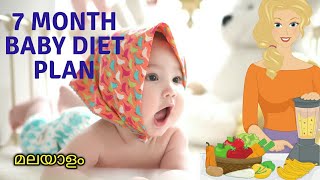 7 Month Baby Diet Plan Malayalam [upl. by Boigie]