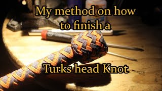 2019 My method on how to finish a Turks Head Knot [upl. by Ninette]