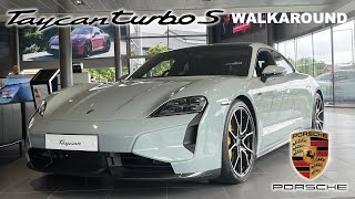 BRAND NEW 2024 Porsche Taycan Turbo S Walkaround POV [upl. by Conlin63]