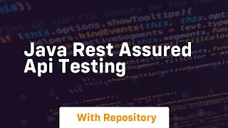 java rest assured api testing [upl. by Llewoh745]