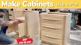 Build Cabinets The Easy Way  Natural Wood Cabinets [upl. by Irot]