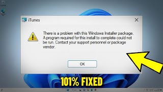 Problem Windows Installer Package in Windows 11 1087  How To Fix Program  DLL  Script msi ✅ [upl. by Brass]