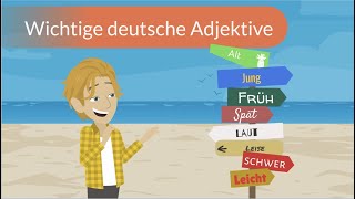 Deutsch lernen A1  Wichtige deutsche Adjektive  Komparativ und Superlativ [upl. by Ainoz]