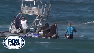 SHARK ATTACK Pro Surfer Mick Fanning encounters shark in South Africa [upl. by Anbul]