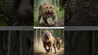 Leopard vs Hyena vs Animals Jackal Hyena Black panther Lion White tiger Lynx boar shorts [upl. by Goode]