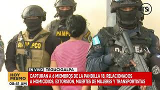 Capturan a 6 miembros de la pandilla 18 relacionados a homicidios extorsión muertes de mujeres y [upl. by Antoinette246]