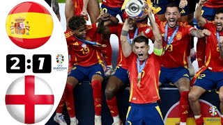 Spain Vs England 21  All Goals amp Extended Highlights  UEFA EURO FINAL 2024 FULL HD [upl. by Etnahs]