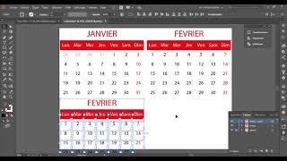 Comment créer facilement un calendrier dans Illustrator vidéo de janvier [upl. by Rebekkah849]