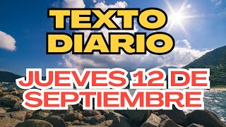 TEXTO DIARIO DE HOY  JUEVES 12 DE SEPTIEMBRE [upl. by Amabelle]