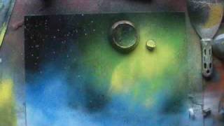 Lost city Spray paint art spacepainting [upl. by Atneuqal]