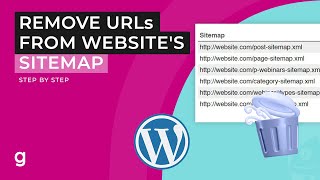 How to Remove URLs from Your Websites Sitemap [upl. by Dean]