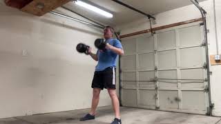 Double Kettlebell Clean and Press  Rep Max Test [upl. by Thelma26]