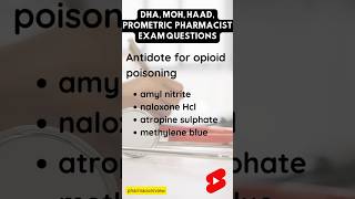 DHA MOH HAAD PROMETRIC PHARMACIST EXAM QUESTIONSshorts [upl. by Faydra]