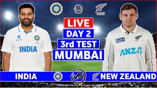 India v New Zealand 3rd Test Day 2 Live  IND v NZ 3rd Test Live Scores amp Commentary  India Batting [upl. by Wendel]