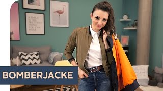 HOW TO STYLE 3 OutfitIdeen für die Bomberjacke  refashion  OTTO [upl. by Eibot]