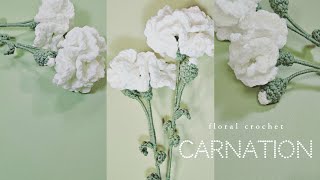 Floral Crochet CARNATION [upl. by Addison]