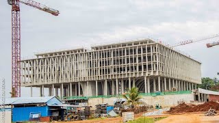 Construction du nouveau siège de lAssemblée Nationale  Les gros œuvres achevés à 90 [upl. by Neall266]