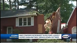 Microburst Damages 12 homes 7 Unlivable Cars And Topples 150 Trees In New Hampshire [upl. by Jeanette608]