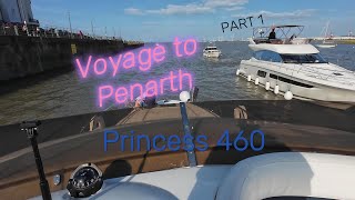 Portishead to Penarth Holiday Full Voyage on a Princess 460 Boat Part 1 [upl. by Atteuqahc681]