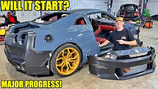 Rebuilding A Wrecked 2024 Nissan GTR Part 6 [upl. by Maida61]