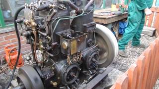 Petter twin cylinder semi diesel Startup [upl. by Bodrogi]