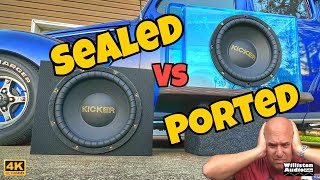 The Great Subwoofer Debate Ported vs Sealed  Which Sounds Better KICKER Comp Gold [upl. by Bass226]