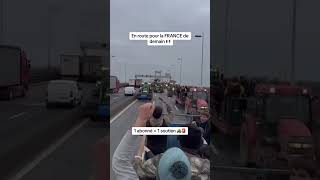 Pont dAquitaine Bordeaux  Les agriculteurs en colère  viralvideo reels media manifestation [upl. by Girovard85]