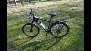 CARRERA CROSSFIRE 2  WHAT TO KNOW AND HOW I CONVERTED IT INTO A TOURING\TREKKING BIKE [upl. by Attelrahs132]