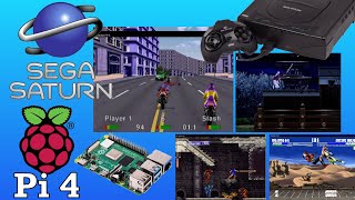 SEGA SATURN Raspberry Pi 4 Overclocked 1750Mhz gameplay test emulator Yabause [upl. by Eiram890]