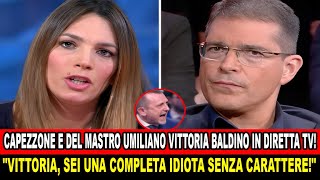 VITTORIA BALDINO ESAGERA E FA UNA FIGURACCIA AL CONFRONTARSI CON CAPEZZONE E DEL MASTRO IN DIRETTA [upl. by Aimet]