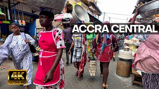 Exploring the Heart of Accra Central  Vibrant Streets amp Local Life [upl. by Frager]