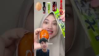 gimana rasanya wasabi🤔🤔 mukbang eatsambel challenge foodie sorts [upl. by Kobylak]