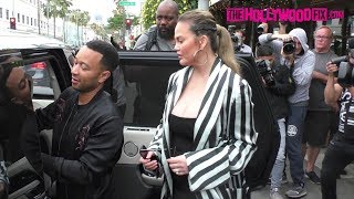 John Legend amp Chrissy Teigen Call Roseanne Barr A Racist Idiot At Il Pastaio In Beverly Hills [upl. by Aelc]