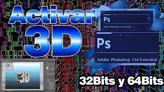 Como habilitar opcion 3D en Photoshop CC 2018 2017 CS6 CS5 CS4  Tutorial photoshop Español [upl. by Rus]