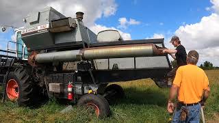 Dad and I install a new auger on the gleaner M2 getting ready for harvest corn moisture update [upl. by Kresic]