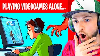 I was playing Videogames ALONE then THIS happened True Story Animation [upl. by Nahtal]