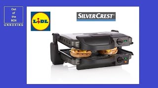 SilverCrest Contact Grill SKG 1700 B3 UNBOXING Lidl ILAG 2 drip trays 1700W [upl. by Deloris]