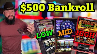 500 Bankroll demonstrating Slot Volatility 🎰 LIVE PLAY ⭐️ How to Pick a Slot Machine [upl. by Ennasor689]