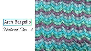 Needlepoint stitch 5  Arch Bargello Stitch needlepoint handembroidery bargello embroidery [upl. by Itnava]