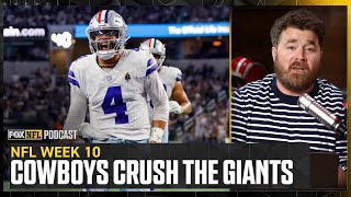 Dak Prescott Cowboys CRUSH Tommy Devito Giants  Dave Helman reacts  NFL on FOX Pod [upl. by Aztirak]