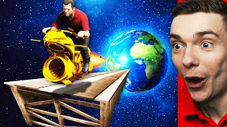 Launching WORLDS FASTEST BIKE Into SPACE GTA 5 [upl. by Ellezig]