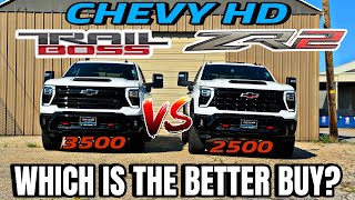 2025 Chevy Silverado HD 2500 ZR2 VS 3500 Trail Boss  Is There Really A Difference [upl. by Bergwall]